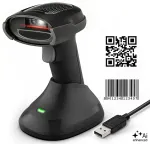 Qoltec Precise Wireless Barcode Scanner 1D 2D + Scanner Stand  | QR | EAN | USB