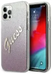 GUHCP12LPCUGLSPI Guess PC|TPU Vintage Zadn&iacute; Kryt pro iPhone 12 Pro Max 6.7 Gradient Pink