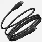 Energea Helix 60 duomenų perdavimo ir įkrovimo laidas | USB-C į USB-C | 60W | 1.5m | juodas
