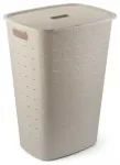 Skalbinių dėžė Softex 56L 42x31,6x60cm kreida balta