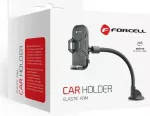 Forcell F-Grip Carbon Bracket automobilinis telefono laikiklis su prisiurbtuku su iki 95 mm spaustuku juodas