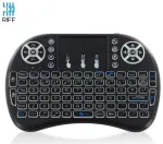 Riff MK-1 Mini Bezvadu Klaviatūra ar Apgaismojumu priek&scaron; Smart TV / Telefona / Datora (Android / iOS / Windows) Melna