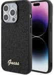 Guess HC Sequin Script Metal Case Aizsargapvalks Priek&scaron; Apple iPhone 15 Pro