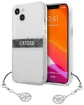 Guess GUHCP13SKB4GGR Hardcase 4G Aizsargapvalks priek&scaron; iPhone 13 mini 5,4" / caurspīdīgs pelēks