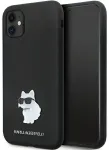 Karl Lagerfeld KLHCN61SMHCNPK dėklas iPhone 11 | Xr 6.1" juodas|black hardcase Silicone C Metal Pin