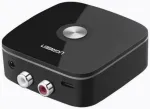 Ugreen CM106 Bluetooth 5.1 Uztvērējs / adapteris 2x RCA, 3.5mm jack, aptX HD, USB-C melns