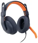 Logitech Zone Learn 981-001389 laidinės ausinės su mikrofonu 3,5 mm mėlynos/oranžinės