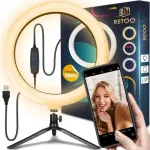 Retoo E220 LED SELFIE RING LAMP TRIPOD 11cm
