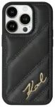 Karl Lagerfeld KLHCP15LPQDSMGK iPhone 15 Pro 6.1" juodas|black kietas dėklas Diagonal Quilted Script