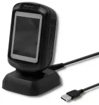 Qoltec Stationary barcode reader and QR code scanner | 1D 2D | USB | Fast