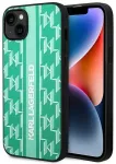 Karl Lagerfeld KLHCP14MPGKLSKN iPhone 14 Plus 6,7" kietas dėklas žalias Monogram Stripe