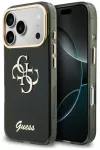 Guess IML 4G Script Metal telefono dėklas iPhone 18 Pro | iPhone 17 Pro juodas