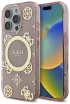 Guess IML Peony On 4G Background MagSafe Aizsargapvalks Priek&scaron; Apple iPhone 16 Pro