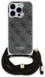 Guess IML 4G Printed Crossbody Strap Case Aizsargapvalks priek&scaron; iPhone 16 Pro Max / brūns