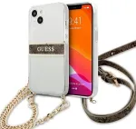Guess GUHCP13SKC4GBGO Aizsargapvalks priek&scaron; iPhone 13 mini 5,4" transparent hardcase 4G / brūns