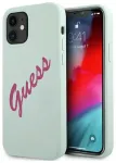 Guess &bdquo;Silicone Vintage Script Cover&ldquo; dėklas, skirtas &bdquo;iPhone 12 mini 5.4&ldquo;, mėlynas