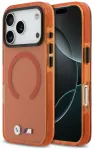 BMW M IML Shockproof Metal Logos su MagSafe palaikymu telefono dėklas iPhone 17 Pro oranžinis
