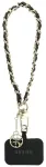Guess GUOUCHSAMC4K Universal Hand Strap Saffiano Chain 4G Charm Rokas siksniņa / melns