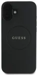 Guess PU Grained Classic Logo MagSafe Case dėklas, skirtas iPhone 16 Plus Black