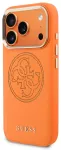 Guess PU Perforated 4G telefono dėklas iPhone 17 Pro oranžinis