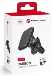 Magnetinis automobilinis telefono laikiklis Forcell F-Grip Carbon H-CT325 air vent black