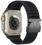 Beline i&scaron;maniojo laikrodžio dirželis Apple Watch (42/44/45/49 mm) | nailoninis | juodas