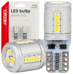 LED bulbs CANBUS T10e W5W 15x2016 SMD White 12V/24V AMIO-03723