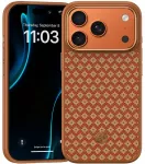 Benks Magnetic Armor Pro Armor Grid Kevlar telefono dėklas su MagSafe palaikymu iPhone 17 Pro oranžinis