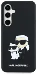 Karl Lagerfeld 3D Rubber Karl and Choupette Case Aizsargapvalks priek&scaron; Samsung Galaxy S24 FE / melns