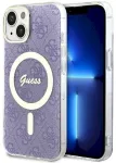 Guess GUHMP14SH4STU Hardcase 4G MagSafe Aizsargapvalks priek&scaron; iPhone 14 / 15 / 13 6.1" / violets