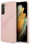 Guess GUHCS21MLSVSPI Script Vintage Hardcase Aizsargapvalks priek&scaron; Samsung Galaxy S21+ G996 / rozā