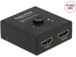 DELOCK HDMI 2 - 1 dvipusis jungiklis 4K 60 Hz kompakti&scaron;kas
