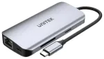 HUB USB Unitek Unitek Aktywny hub USB-C 5Gbps, 2x HDMI 4K, czytnik kart, RJ-45, PD 100W