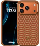 Benks Magnetic Armor Pro Armor Grid Kevlar telefono dėklas su MagSafe palaikymu iPhone 17 Pro Max oranžinis