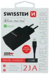 Swissten Smart IC Tīkla Lādētājs 2x USB 2.1A Ar Lightning MFI vadu 1.2m