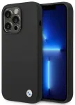 BMW BMHCP14XSILBK dėklas iPhone 14 Pro Max 6,7" czarny|black Silicone Metal Logo