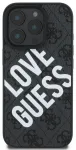 Guess PU Leather 4G Big Love Logo MagSafe Case Aizsargapvalks priek&scaron; iPhone 16 Pro / melns