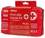 First aid kit in a soft case, compliant with DIN 13164, with mouthpiece AMIO-05014