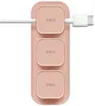 UNIQ Pod Mag magnetyczny organizer do kabli + baza r&oacute;żowy|blush pink