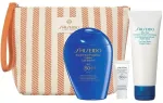 Set Shiseido Expert Sun Protector Lotion SPF50+ 150ml + Expert Sun Cream 5ml + After Sun Intensive Recovery Emulsion 75ml + Pouch