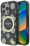Guess IML Peony On 4G Background MagSafe Aizsargapvalks Priek&scaron; Apple iPhone 16 Pro Max