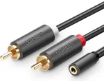 Ugreen AV102 2xRCA uz 3.5mm Spraudņi / 25cm
