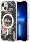 Guess GUHMP14SHCFWSK Hardcase Flower MagSafe Aizsargapvalks priek&scaron; iPhone 14 / 15 / 13 6.1" / melns