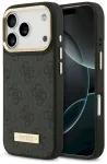 Guess 4G Logo Plate MagSafe Case Aizsargapvalks priek&scaron; iPhone 17 Pro / melns