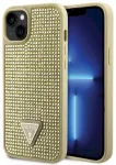 Guess GUHCP14SHDGTPD Hardcase Rhinestone Triangle Aizsargapvalks priek&scaron; iPhone 14 / 15 / 13 6.1" / zelta
