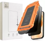 Tech-Protect Quick Set Spy+ grūdintas apsauginis stiklas telefonui iPhone 18 Pro (privatumo efektas) su montavimo rėmeliu (2 vnt.)