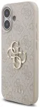 Guess PU 4G Metal Logo Strap Case Aizsargapvalks priek&scaron; iPhone 17 / rozā