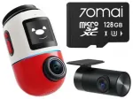 70mai Omni X800 4K set Czerwona + karta 70mai SD 128GB