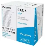 LANBERG Verlegekabel CAT.6 UTP 100m CU CPR+Fluke Gray