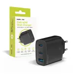 Mobile Origin GaN 40W Wall Charger MO13, black 1 USB-A + 2 USB-C